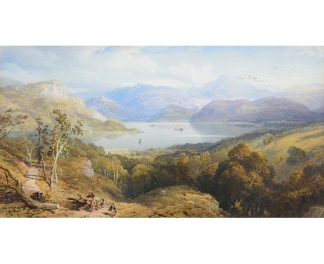 Thomas Miles Richardson Jnr. (British, 1813-1890) Ullswater from Gowbarrow Park, Cumbria Signed and dated 1869, watercolour, 