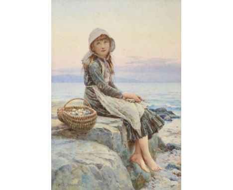 Henry James Johnstone (1835-1907) The Sea Urchin Signed, watercolour 25cm by 17cm  Provenance: Richard Howarth, Preston Chris