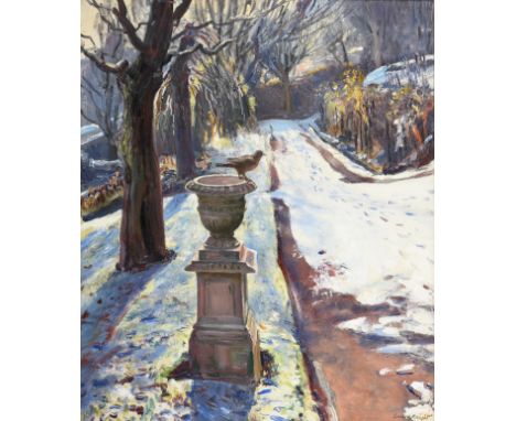 Dame Laura Knight RA, RWS, RE, RWA, PSWA, DBE (1877-1970) ''The Old Garden'' Signed, oil on canvas, 59.5cm by 49.5cm   Proven