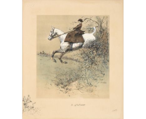 Charles Johnson Payne ''Snaffles'' (1884-1967) ''A Little Fizzer'' Signed in pencil, with the Snaffles bit blindstamp, a colo