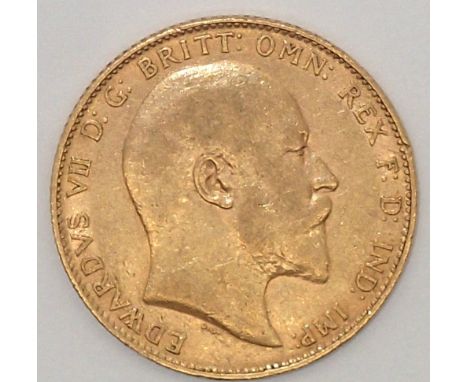 Edward VII 1906 full sovereign (please see pictures for condition). P&amp;P group 1 (£16 for the first item and £1.50 for sub