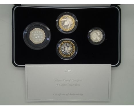 2005 Royal Mint Piedfort silver proof four coin collection. P&amp;P group 1 (£16 for the first item and £1.50 for subsequent 