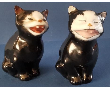 Two Royal Doulton 'Lucky' Black Cats - No. K12 in gloss 2.75". P&amp;P group 1 (£16 for the first item and £1.50 for subseque