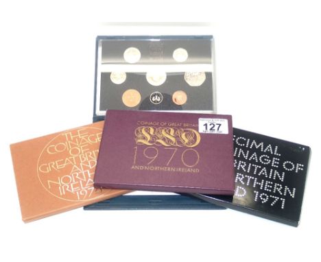 Four UK proof coin sets, 1970, 1971, 1974 and 1994. P&amp;P group 1 (£16 for the first item and £1.50 for subsequent items) 