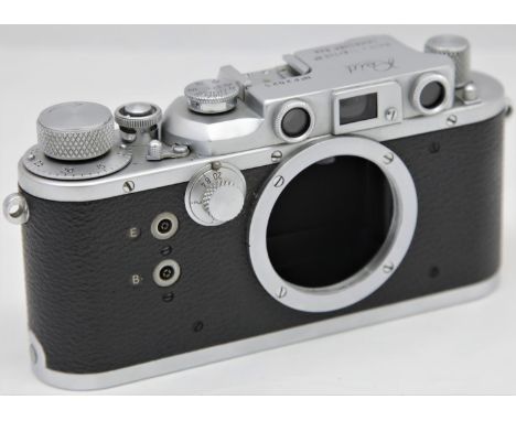 Reid &amp; Sigrist Reid III type 2, rangefinder camera silver body only with leather ER case and manual. P&amp;P group 2 (£20