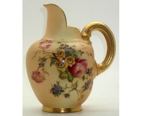 Royal Worcester blush ivory jug model no. 1094, H: 14 cm. P&P group 1 (£16 for the first item and £1.50 for subsequent items)