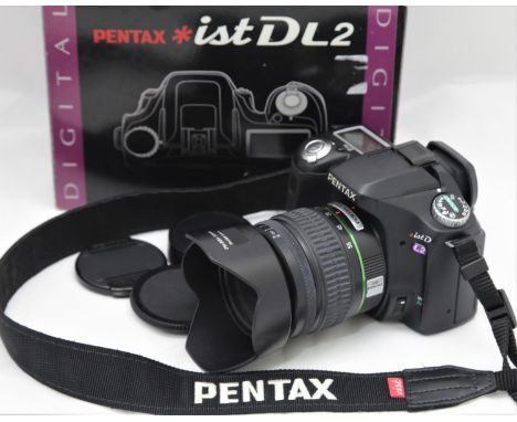 Pentax *istDL2 digital camera body boxed with manual, cables and Pentax strap; SMC Pentax-DA 18-55mm Zoom f3.5-5.6. P&amp;P g