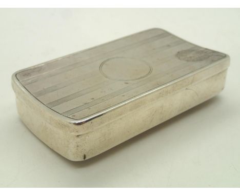 Hallmarked silver snuff box Birmingham assay 1910 maker Ed Co 47g 76 x 42 mm. P&amp;P group 1 (16 for the first item and £1.5