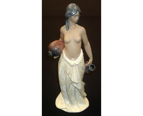 Lladro boxed Gres female nude Water Girl, H: 36 cm. P&P group 2 (£20 for the first item and £2.50 for subsequent items)Condit