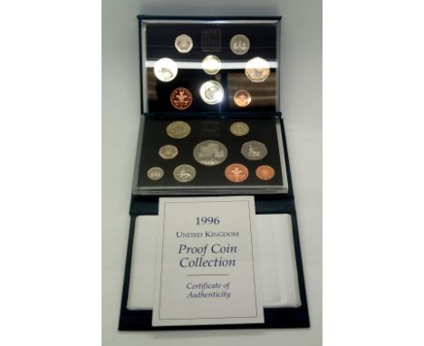 Deluxe proof coin sets for 1986 and 1996. P&amp;P group 1 (£16 for the first item and £1.50 for subsequent items) 