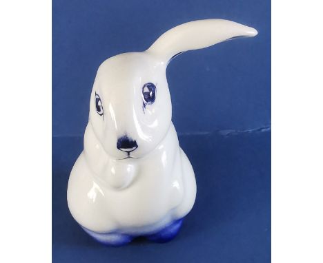 Rare Royal Doulton Lop Eared Rabbit No. 1165 in blue flambe glaze - gloss - 2.5". P&P group 1 (£16 for the first item and £1.