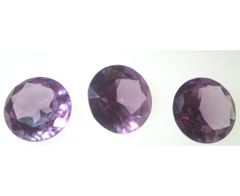 Loose Gemstones: three large sapphires 14mm diameter 5.9g total. P&amp;P group 1 (£16 for the first item and £1.50 for subseq