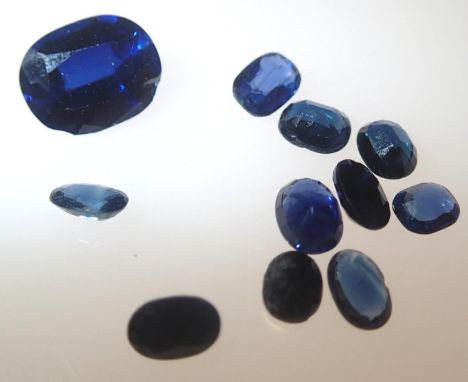 Loose gemstones: collection of sapphires, largest stone 11 x 9 mm 0.9g. P&amp;P group 1 (£16 for the first item and £1.50 for