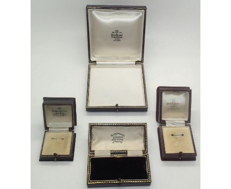 Four vintage Boodle and Dunthorne jewellery boxes. P&amp;P group 1 (£16 for the first item and £1.50 for subsequent items) 