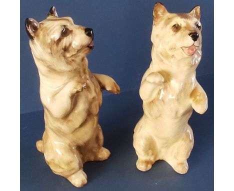 Two Royal Doulton Cairn Terriers - Begging - HN 258 in gloss - 4". P&amp;P group 2 (£20 for the first item and £2.50 for subs