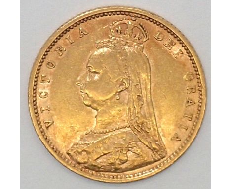 Victoria 1892 shield back half sovereign (please see pictures for condition). P&amp;P group 1 (£16 for the first item and £1.