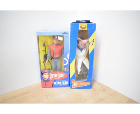 A 1992 Pelham Puppets Thunderbird string Puppet in original card display box along with a Vivid Imaginations Captain Scarlet 