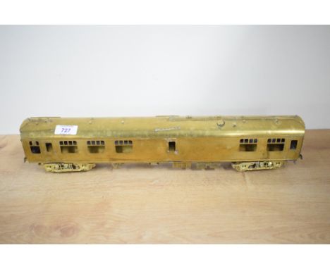 A Bachmann Brassworks 0 gauge BR MKI Buffet Third Coach, unpainted