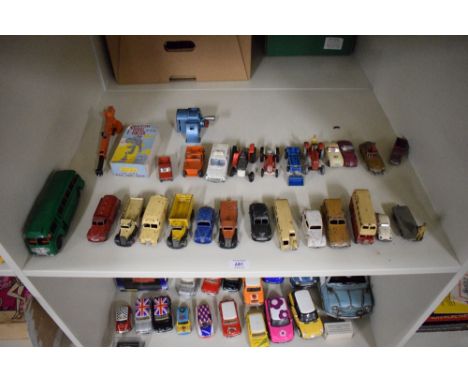 Playworn Die-casts, Dinky Meccano, Matchbox Lesney, Corgi and similar, early models seen including Wagons, Tractors, Cars alo
