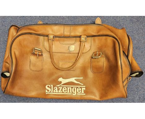 Cricket Geoff Boycott Signed inside His Old Vintage Slazenger kit bag. From Boycott's Personal collection. Good Condition. Al