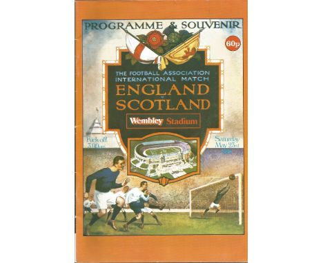 England v Scotland 1981 British Championship Wembley Stadium vintage programme. Good Condition. All autographs come with a Ce