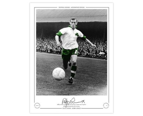 Autographed BOBBY LENNOX 16 x 12 Limited Edition : A superbly produced Limited Edition print measuring 16 x 12 depicting Celt