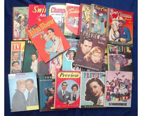 Cinema, a collection of 28 mostly film related annuals inc. Preview Hollywood & London Annuals, 1946, 48, 49, 50, 53, 59, 60 