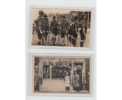 Postcards, Social History, 4 cards, Ramsgate Tram Accident 1905, RP, decorated early trade lorry, unknown location, RP, Butch