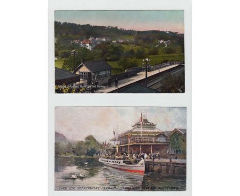 Postcards, Railway Officials, selection, Great Central Railway views published by Faulkner (5), Furness Rail View Series 1 (7