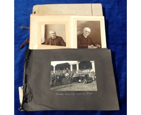 Photographs, two photo albums (one without cover) containing a good range of b/w social history photos from the 1930's from P