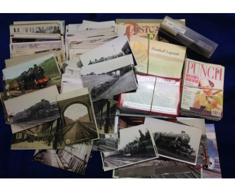 Postcards, Railway, a selection of Railway postcards, vintage and more modern (144) all standard size, 56 L&NWR officials, en