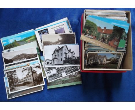 Postcards, UK Hotels, a collection of approx 380 cards, a few early but mostly post WW2 colour cards to 1970's (gd) 