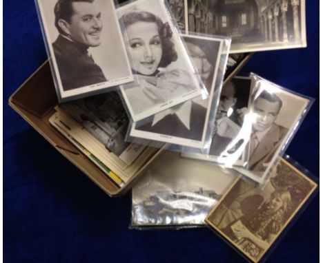 Postcards, Film Stars, assorted selection, standard size, approx 85 including Frank Sinatra, Bing Crosby, also Hitler, WW2, f