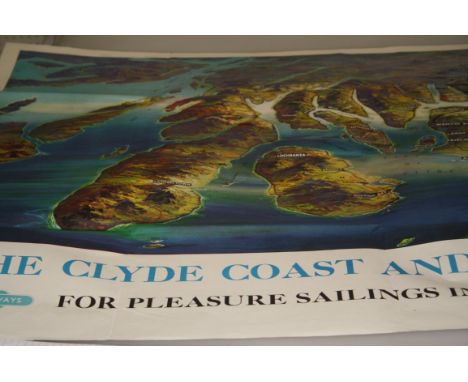 After W. C. Nicholson, a circa 1960s British Railways Scottish Region promotional tourism poster, The Clyde Coast and Loch Lo