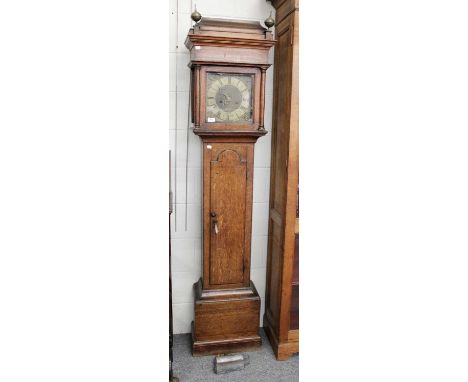 George III Oak Longcase Clock with Brass Dial, later movementDial size - 10'' dial, dial has no makers make, dial is not orig