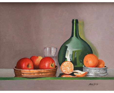 Peter Kotka (b.1951)A Fruitful BountySigned, inscribed verso, oil on panel, 38cm by 50cm