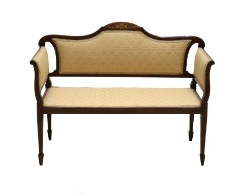 A Victorian Bedroom Sofa, 104cm long