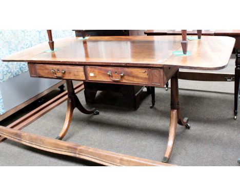 A 19th century mahogany sofa table, 155cm by 71cm by 74cm
