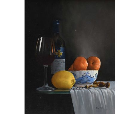 Peter Kotka (b.1951)Hidden in the ShadowsSigned, inscribed verso, oil on panel, 49cm by 39cm