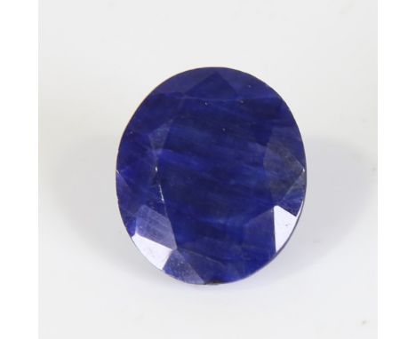 31.96ct unmounted oval mixed cut sapphire, dimensions: 21.44 x 18.57 x 8.21mm, 6.42g, with IDT Gemstone ReportNo damage, evid