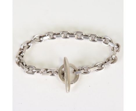 AARRE & KROGH EFTF RANDERS - a modern Danish sterling silver cable link chain bracelet, length 20cm, 40.7gNo damage or repair