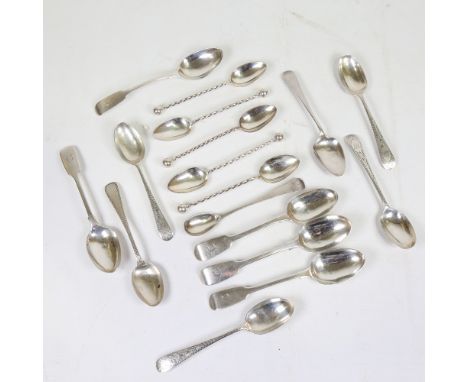 Various silver spoons, including Georgian and Victorian, 8oz totalLot sold as seen unless specific item(s) requested. 