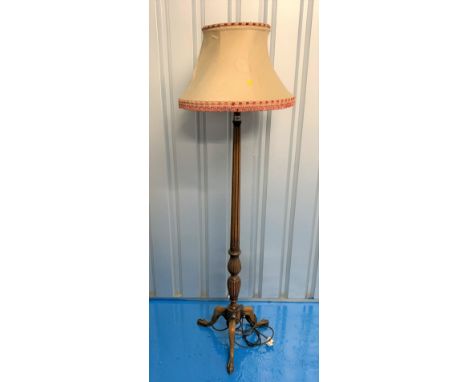 Wooden standard lamp, base 18” wide x 69” high
