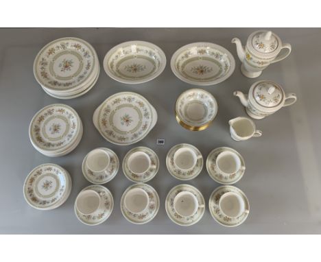 54 piece Minton Wildmoor tea and dinner service comprising 8 dinner plates, 8 medium plates, 8 side plates, 2 oval serving di