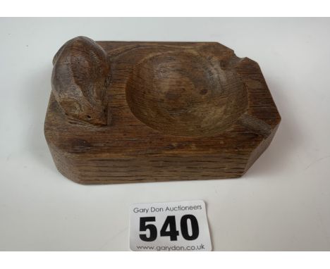 Mouseman ashtray 4” long x 3” wide. 