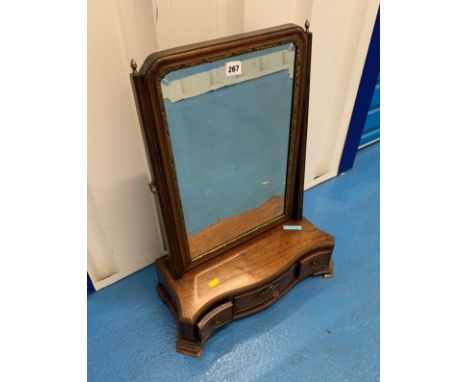 Dressing table swing mirror with 3 trinket drawers, 19” wide x 9.5” deep x 26” high