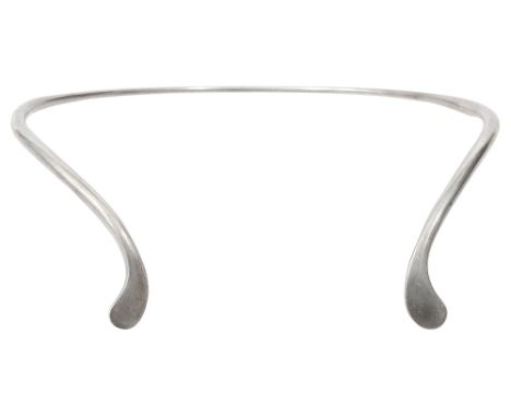 A Georg Jensen modernist Sterling silver torque collar,the reverse with post-1945 Georg Jensen mark, stamped '925S Denmark' a