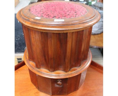 A 19th century mahogany column commode