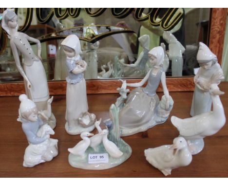 A mixed collection of Lladro &amp; Nao figurines