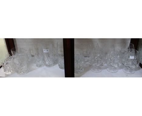 A selection of brandy glasses, tumblers, etc